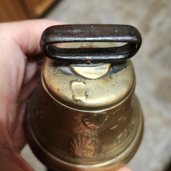 Antique 1878 Brass Swiss Cow Bell – Chiantel Fondeur, Saignelégier - Picture 6 of 9